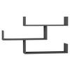 Wandregal Tibet Wandregal - Anthrazit, Design, Holzwerkstoff (120/67/22cm) - Livetastic