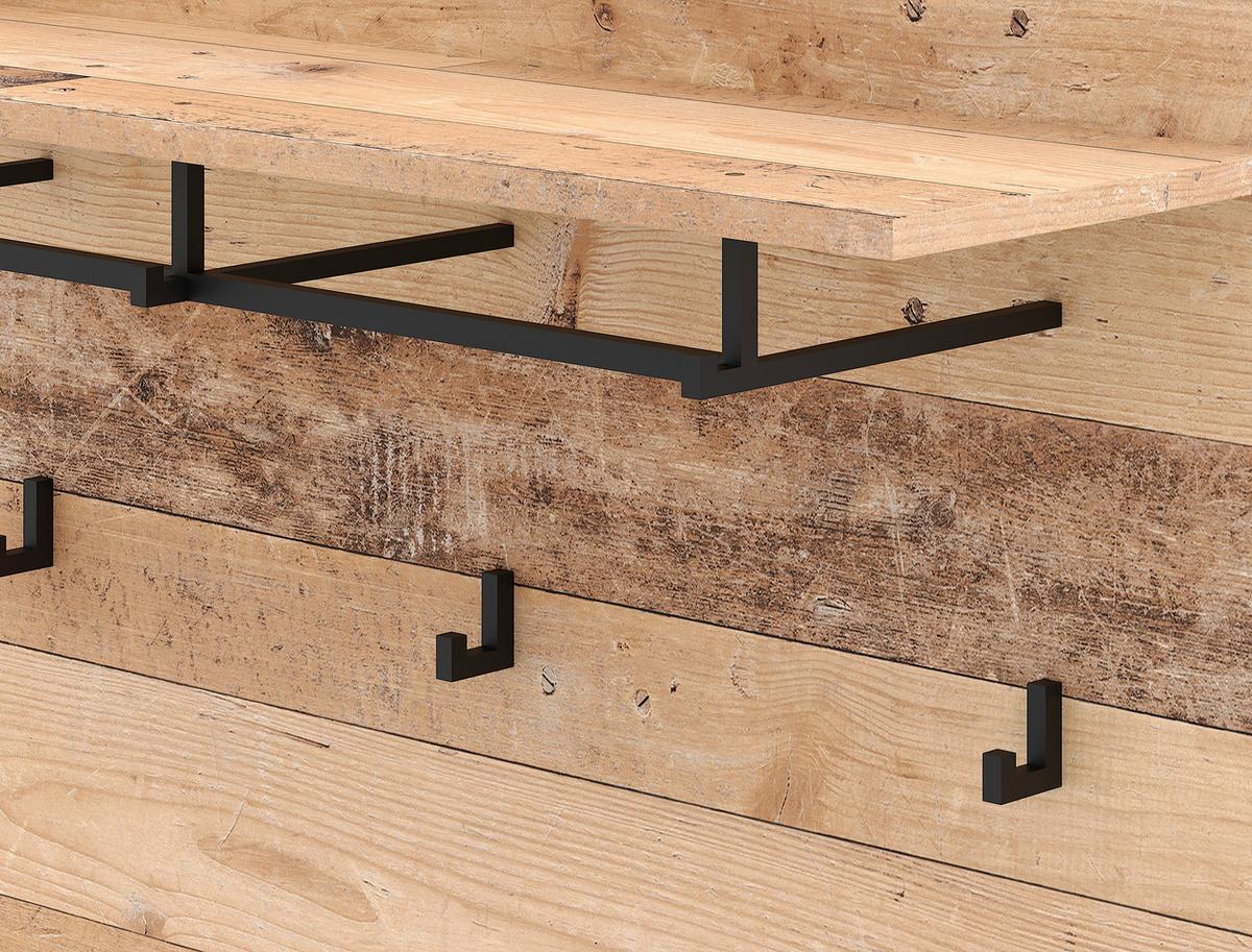 Garderobenpaneel Luna 2 - Alteiche/Sonoma Eiche, Design, Holzwerkstoff/Kunststoff (88,9/85/26,6cm) - MID.YOU