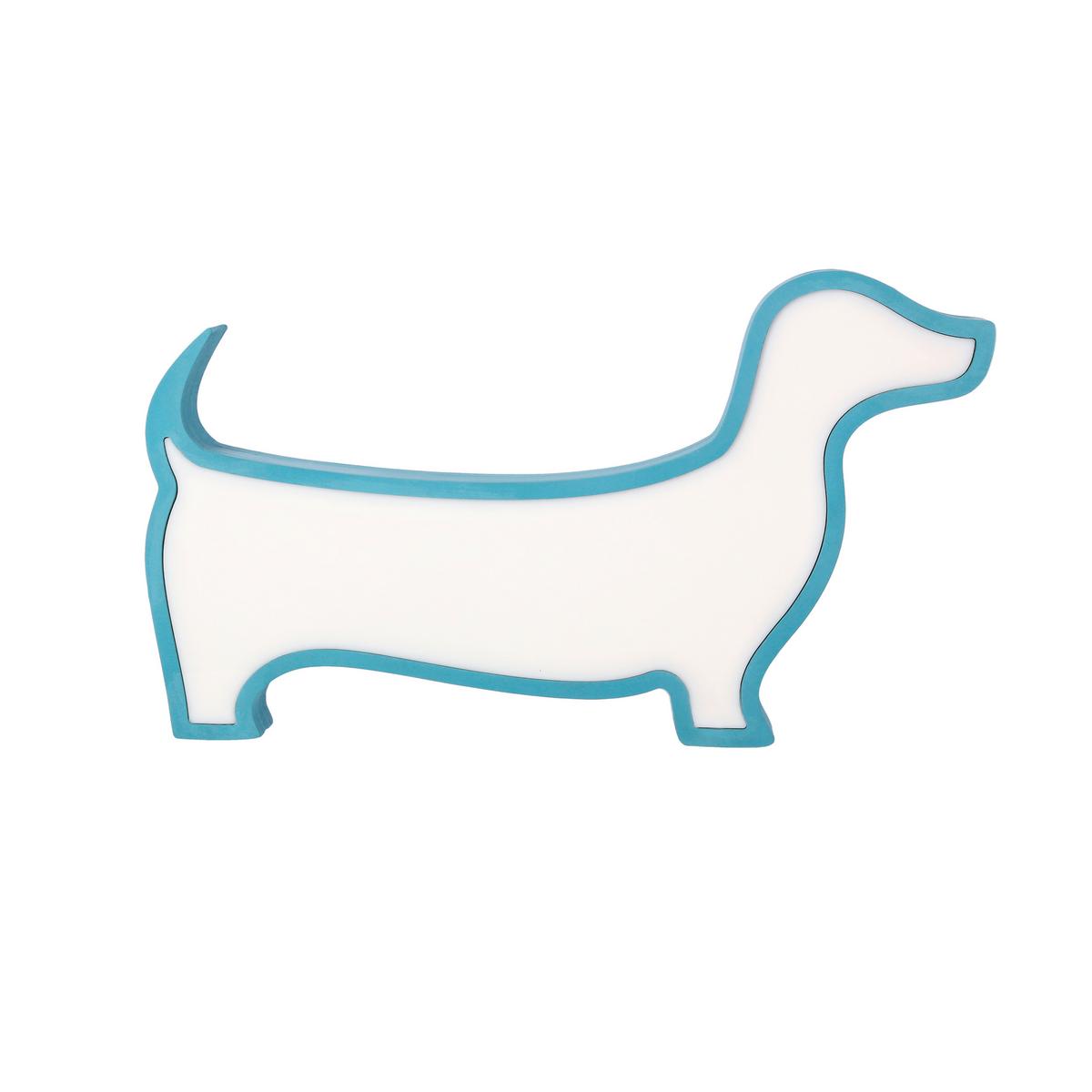 Kindertischleuchte 41-10636 Dog - Blau, Basics, Holzwerkstoff/Kunststoff (32/3.5/18cm)