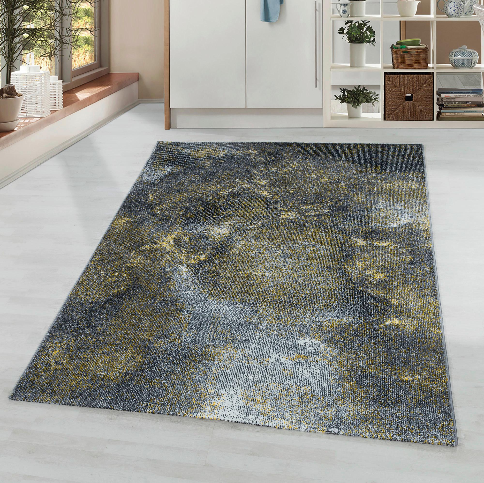 Webteppich Gelb Naturfaser Ottawa 80x150 cm - Gelb, Design, Textil (80/150cm)
