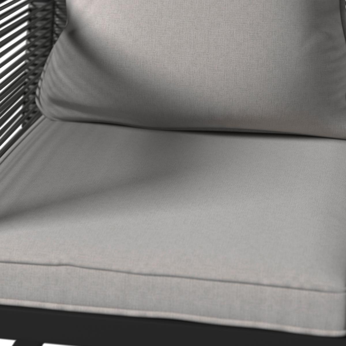 SADA ZAHRADNÍCH KŘESEL TONI - šedá/černá, Moderní, kov/textil (57,5/73/60cm) - Bessagi Garden