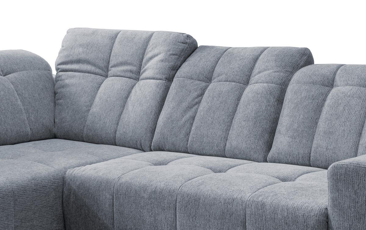Ecksofa Mit Usb Anschluss Sano, Hellblau, S: 200x261 Cm - Schwarz/Hellblau, MODERN, Textil (200/261cm) - Livetastic