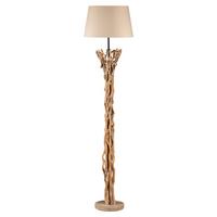 Stehleuchte 4899/Pt - Schwarz/Akaziefarben, Natur, Holz/Metall (40/40/167cm)