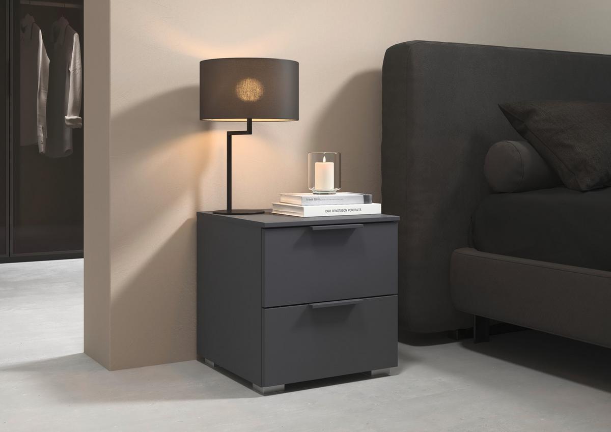 Nachtkästchen Alabama, Grau B: 40 Cm - Alufarben/Grau, MODERN, Holzwerkstoff (40/42/42cm) - Rauch Möbel