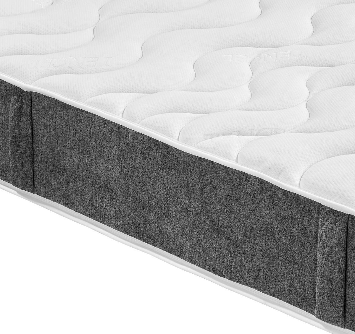 Taschenfederkernmatratze Timber, 140x200cm Mittelfest - Weiß, Textil (140/200cm) - Primatex