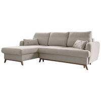 Ecksofa Scandic Lagom Beige S: 157x235 cm - Beige/Naturfarben, Textil (157/235cm) - MID.YOU