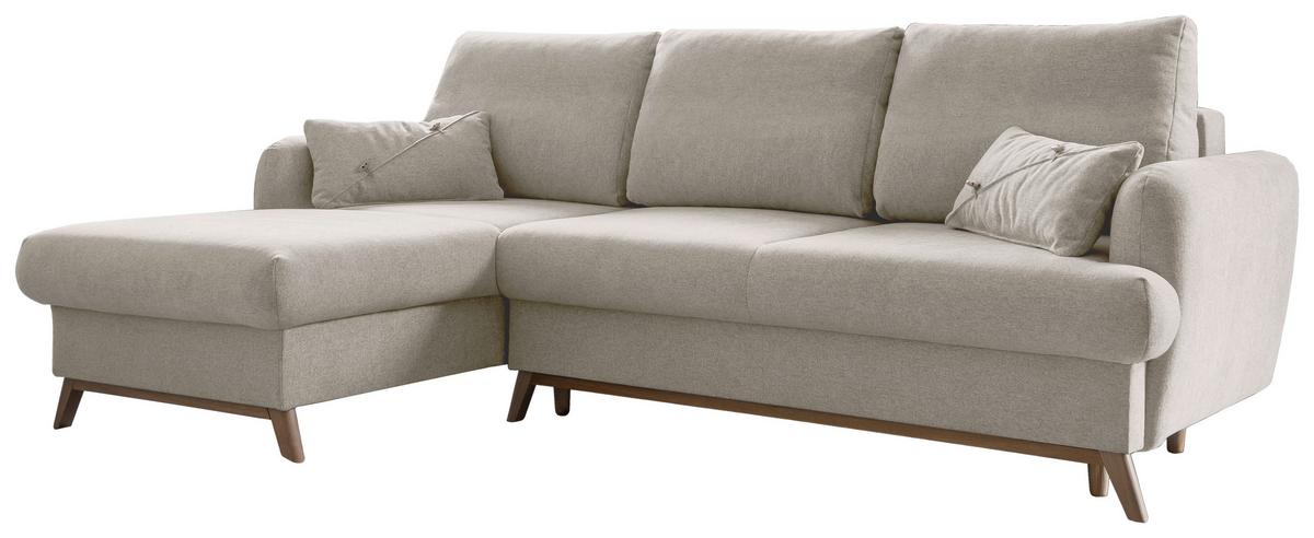 Ecksofa Scandic Lagom Beige S: 157x235 cm - Beige/Naturfarben, Textil (157/235cm) - MID.YOU