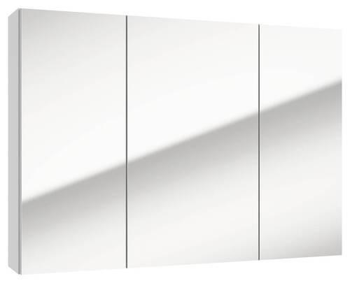 Spiegelschrank Locca 3 Türen, Bxhxt: 85x60x15 Cm Weiß - Weiß, Basics, Glas/Holzwerkstoff (85/60/15cm) - MID.YOU