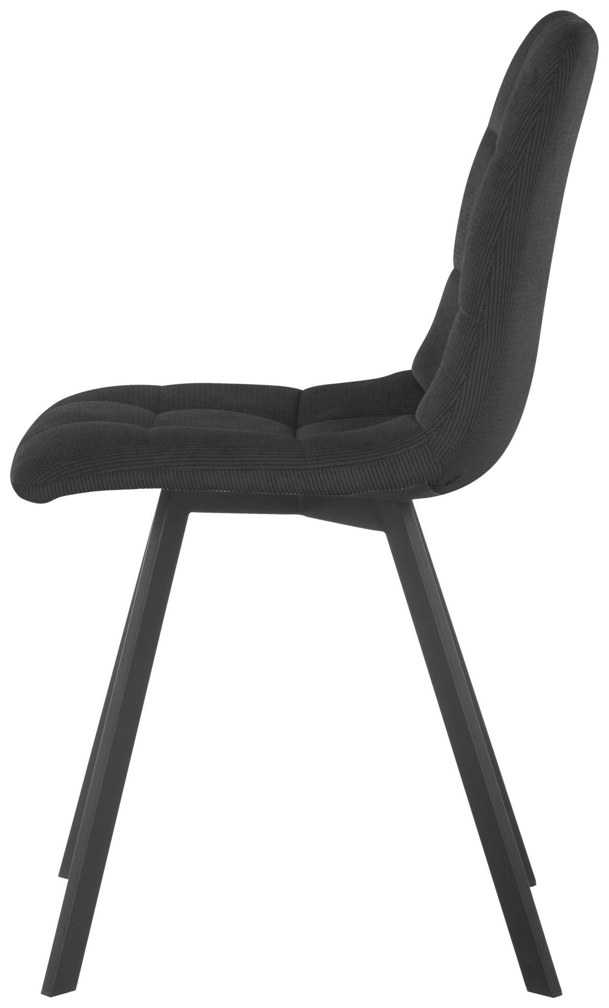 Stuhl Leon - Schwarz, LIFESTYLE, Holz/Textil (45/88/55cm) - Livetastic