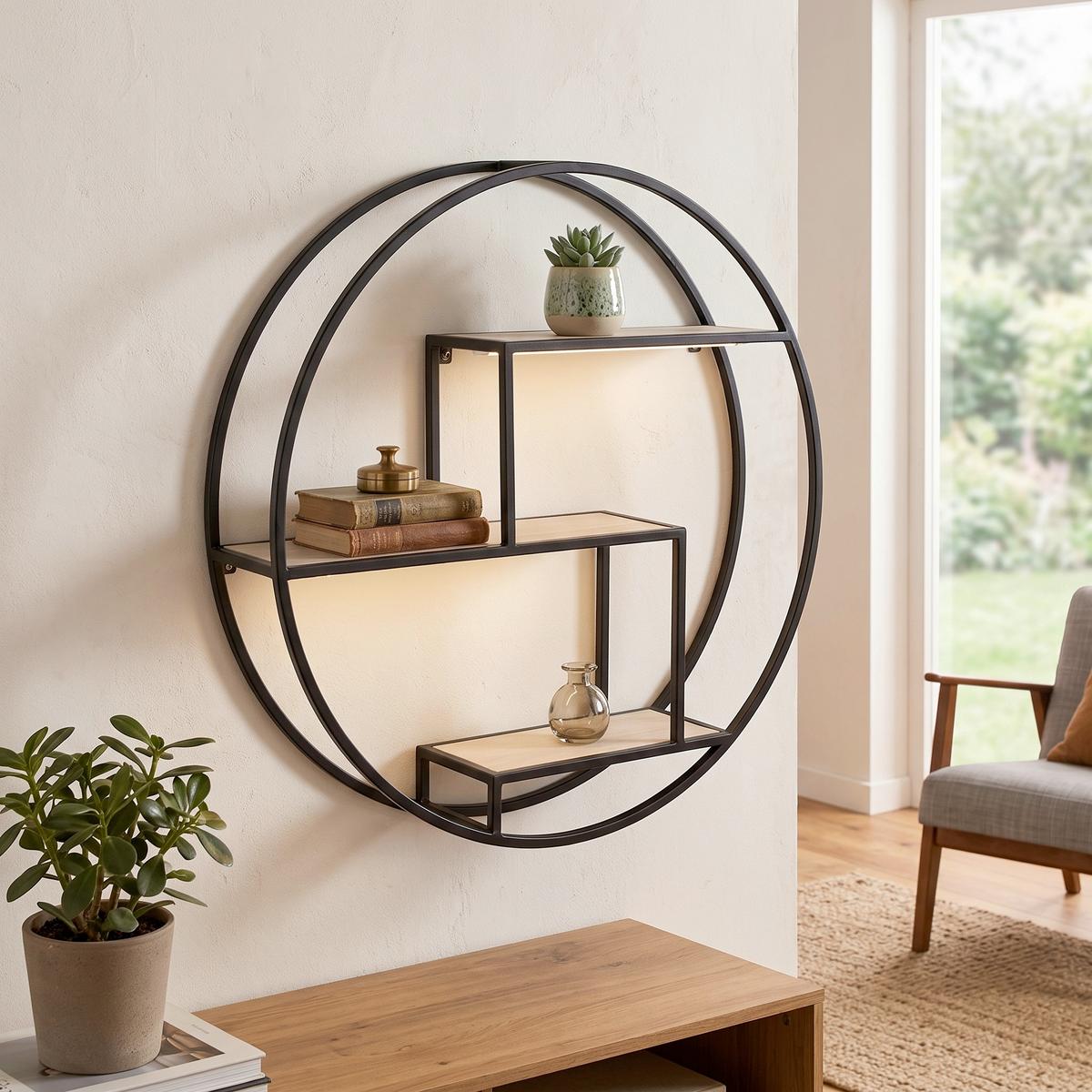 WANDREGAL Rotterdam Schwarz B: 62 cm - Schwarz, Design, Metall (62/14/62cm)