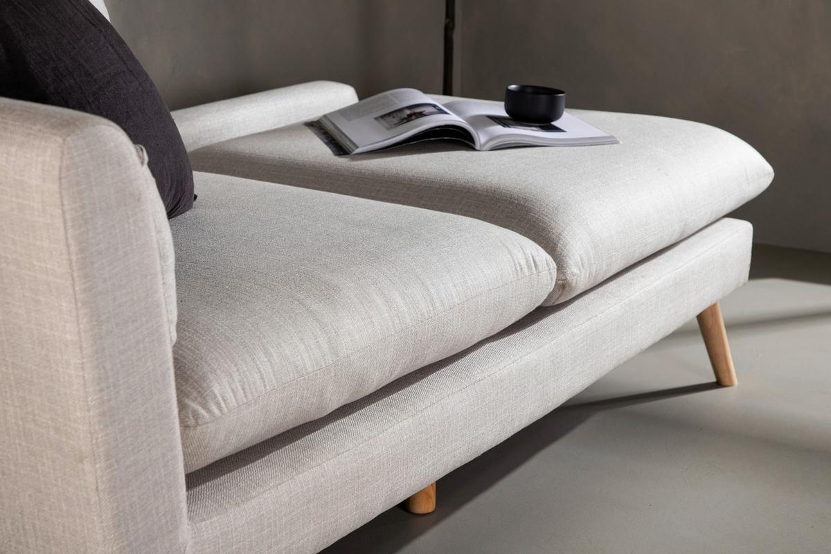 Récamiere Tacoma - Beige, Design, Holz/Textil (174/80/93cm) - Livetastic