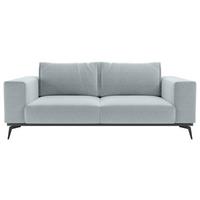 Dvojmiestna pohovka ISOLDE, svetlosivá - čierna/svetlosivá, Design, kov/drevo (250/87/95cm) - MID.YOU