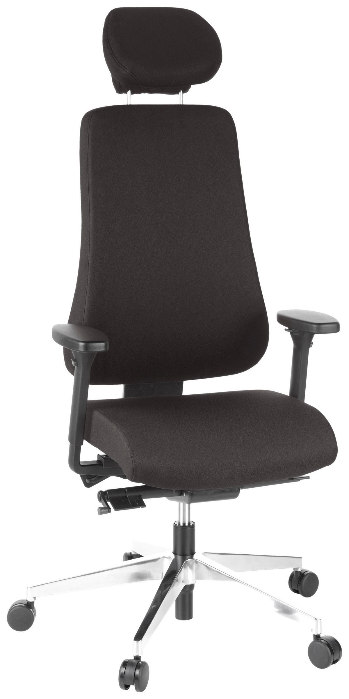 Drehstuhl Pro-Tec 400 Schwarz - Schwarz, MODERN, Kunststoff/Textil (70/148/65cm) - MID.YOU