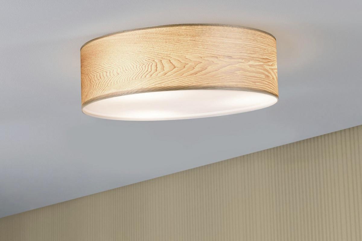 Deckenleuchte Ø 45 cm 3-Flammig dimmbar - Rotbraun, Basics, Holz/Metall (45/15cm) - Paulmann