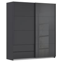 Schwebetürenschrank Karpo - Grau, KONVENTIONELL, Holzwerkstoff (181/210/62cm)