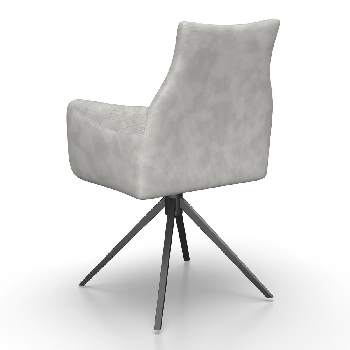 STOLIČKA S PODRÚČKAMI MALINA - čierna/svetlosivá, Modern, kov/drevo (63/85,5/66,5cm) - Bessagi Home