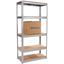 Schwerlastregal Jens ca. 90/180/40cm - Silberfarben/Naturfarben, Holz/Metall (90/40/180cm) - Homezone Schwerlastregal Jens ca. 90/180/40cm - Silberfarben/Naturfarben, Holz/Metall (90/40/180cm) - Homezone