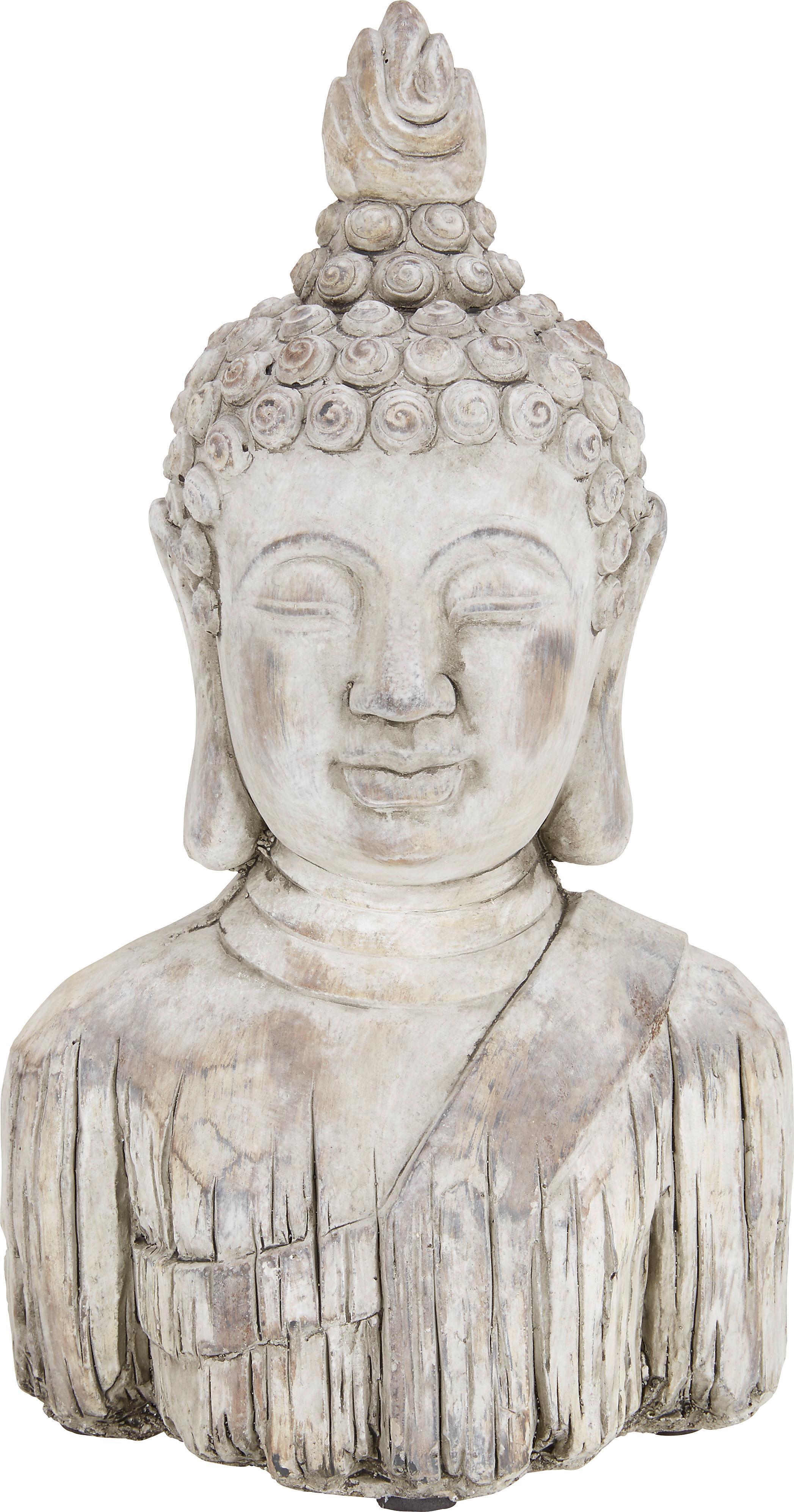 Hlava Buddhy Buddha - hnědá, Konvenční, kámen (21,5/13/37cm) - Modern Living