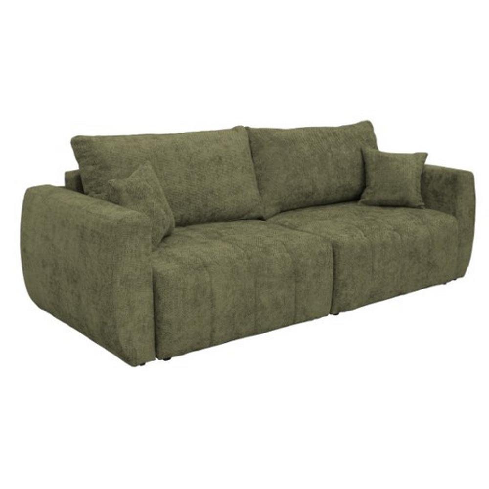 Rozkladacia pohovka BALI, olivová, s úl. priestorom