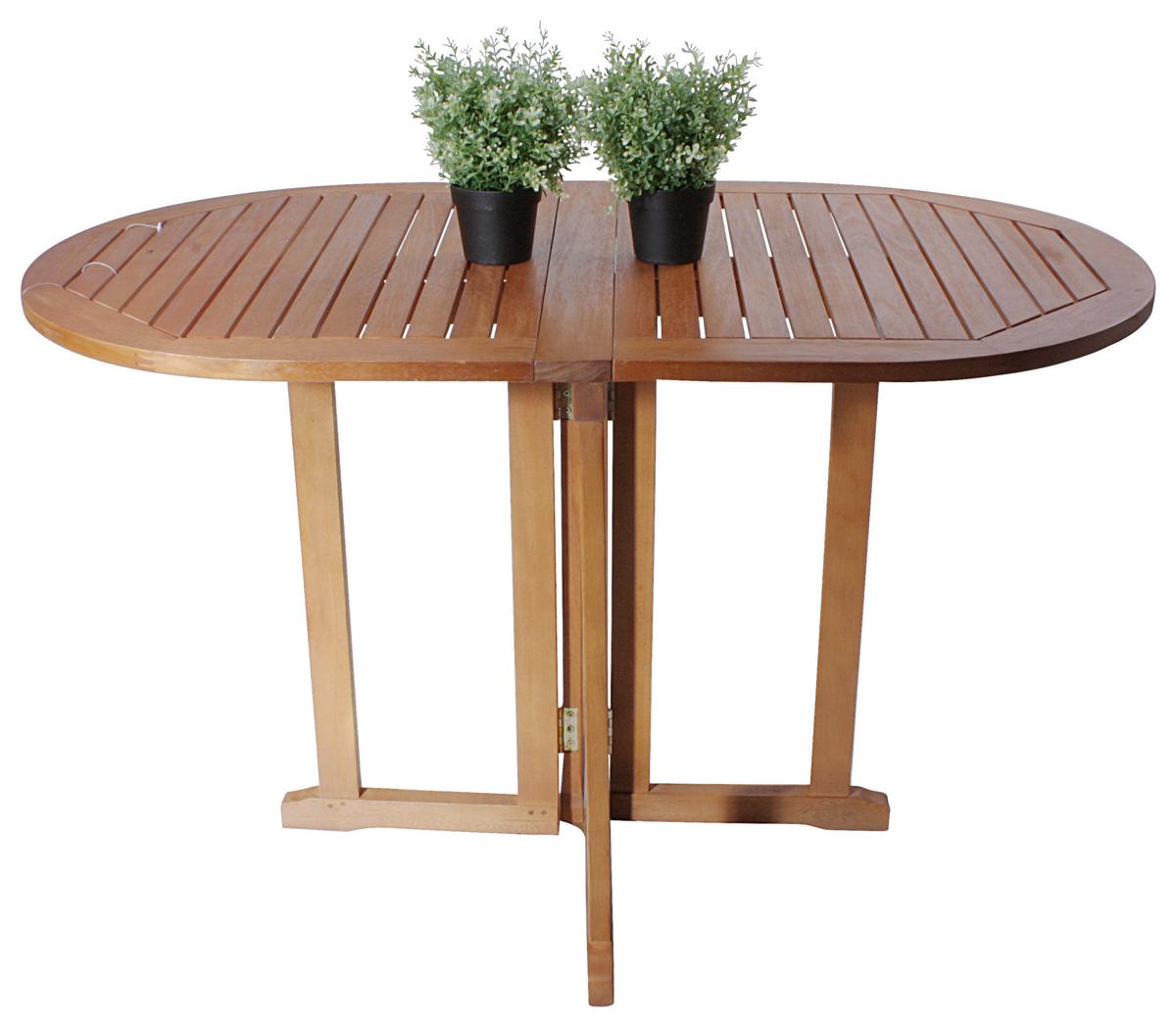 Balkontisch Baltimore Eukalyptosholz Klappbar - Braun, Basics, Holz (120/73/70cm)