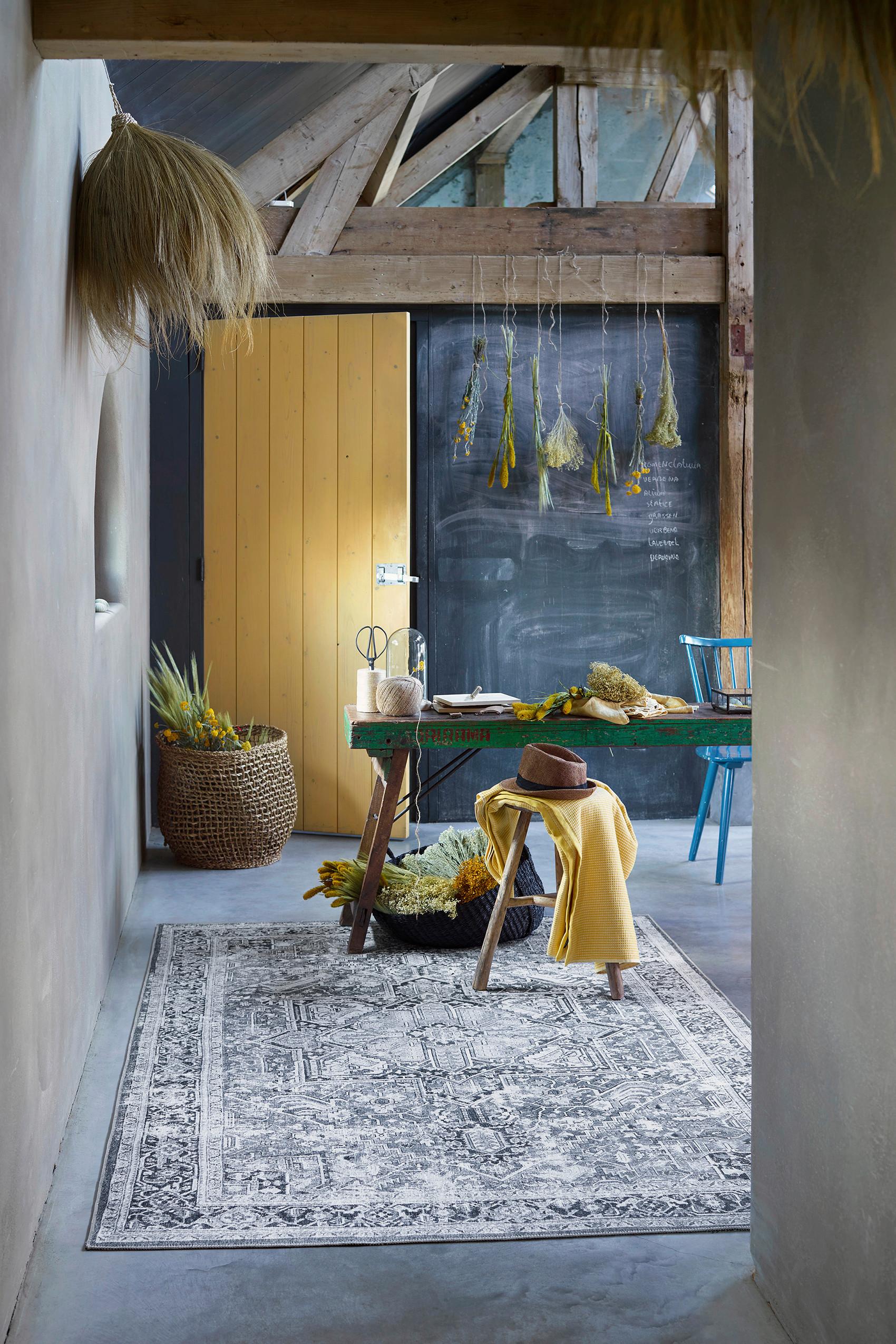 Flachwebteppich Seelace - Grau, Design, Textil (130/190cm) - WECON HOME