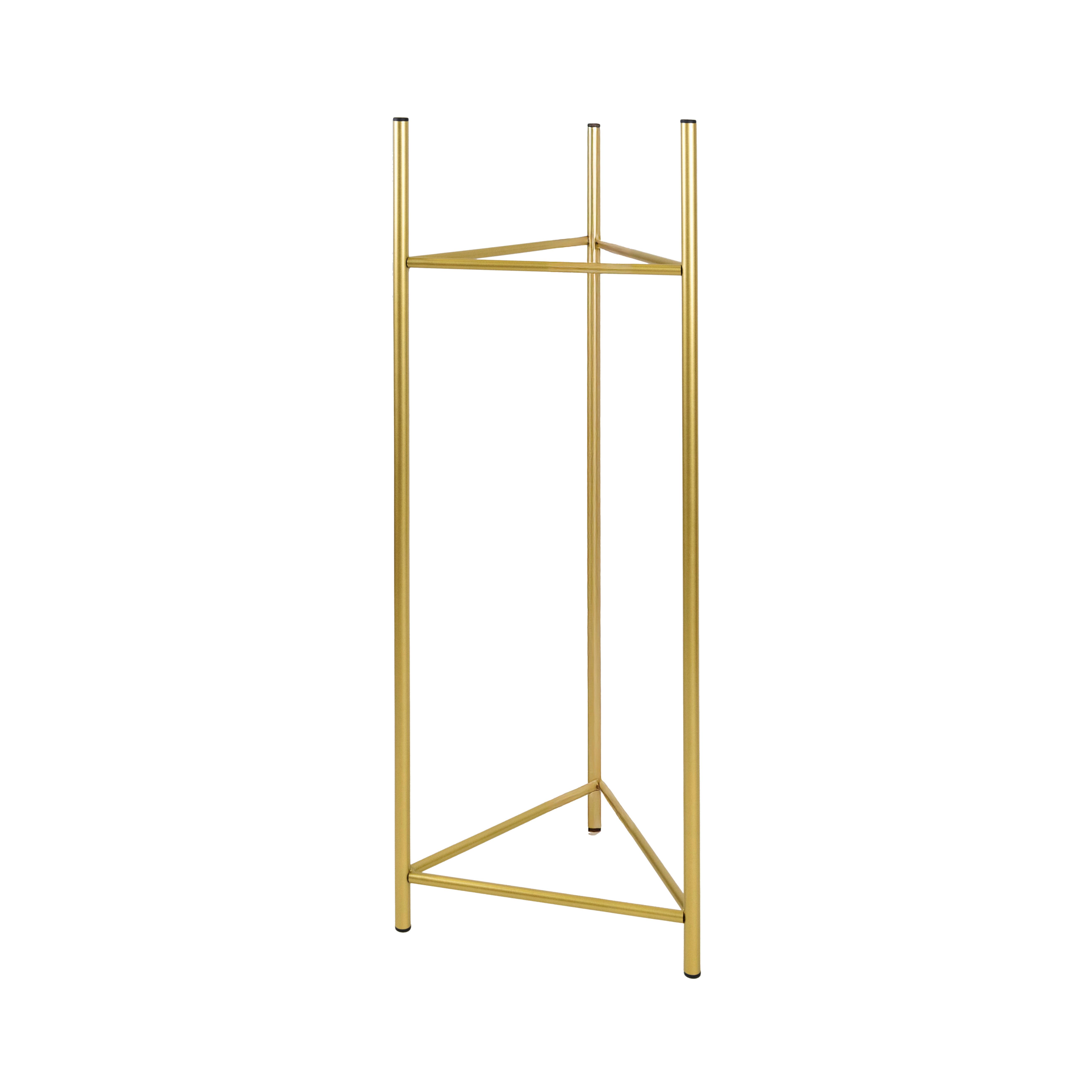 Blumenständer Aluminium Gold- Farben Bxhxt: 27x90x27 Cm - Goldfarben, Basics, Metall (27/90/27cm)