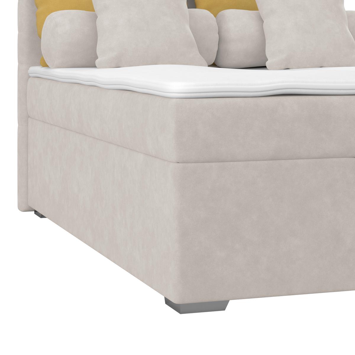 Kárpitozott Ágy Adria 120/200cm - taupe, Konventionell, textil/fa (120/200cm)
