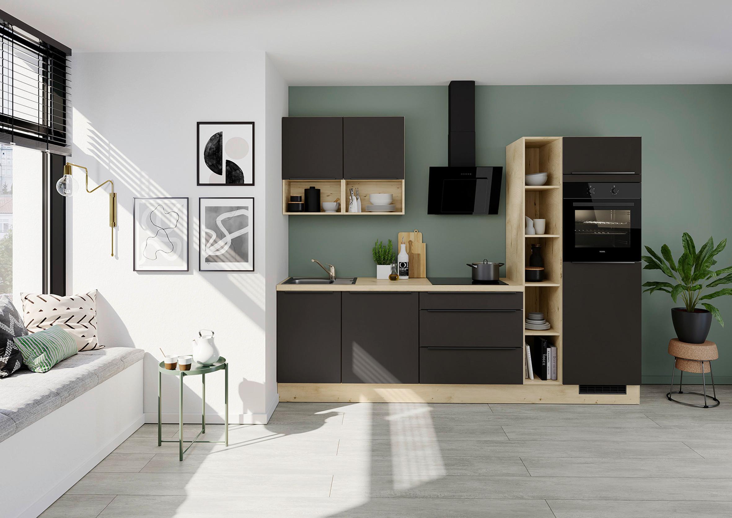 Küchenleerblock Ip1200 - Eichefarben/Braun, Design, Holzwerkstoff (280cm) - Impuls