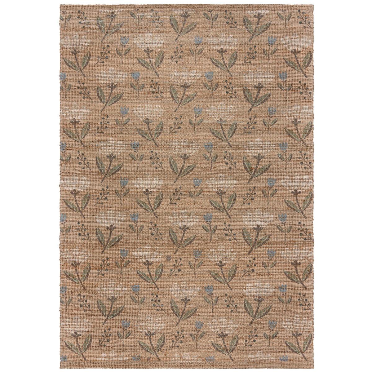 Juteteppich Arriana Jute Floral N 80x150 - Naturfarben, Basics, Textil (80/150cm)