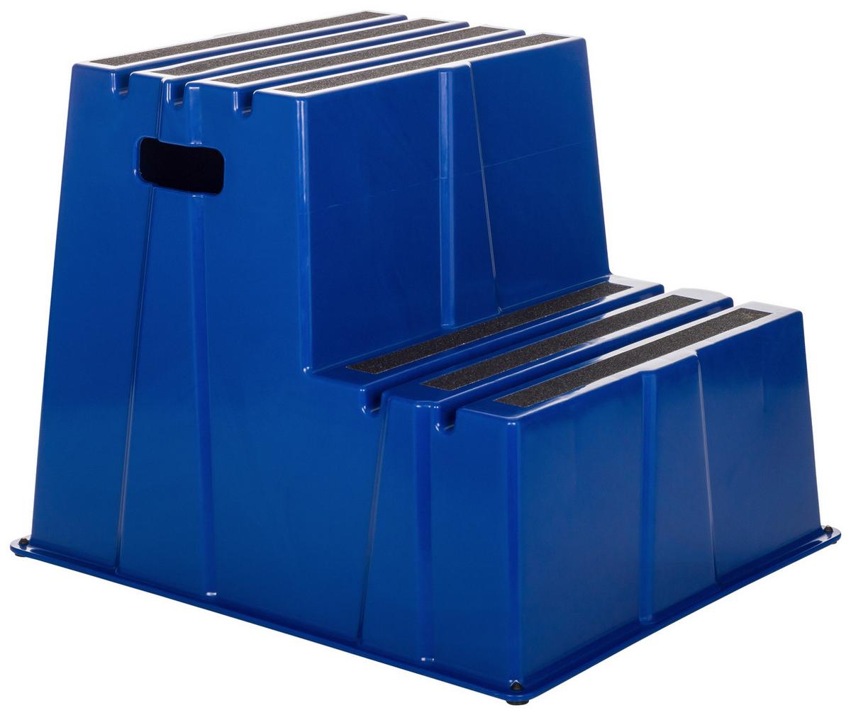 Tritthocker Tio-E2 - Blau, Basics, Kunststoff (57/51/65cm) - MID.YOU