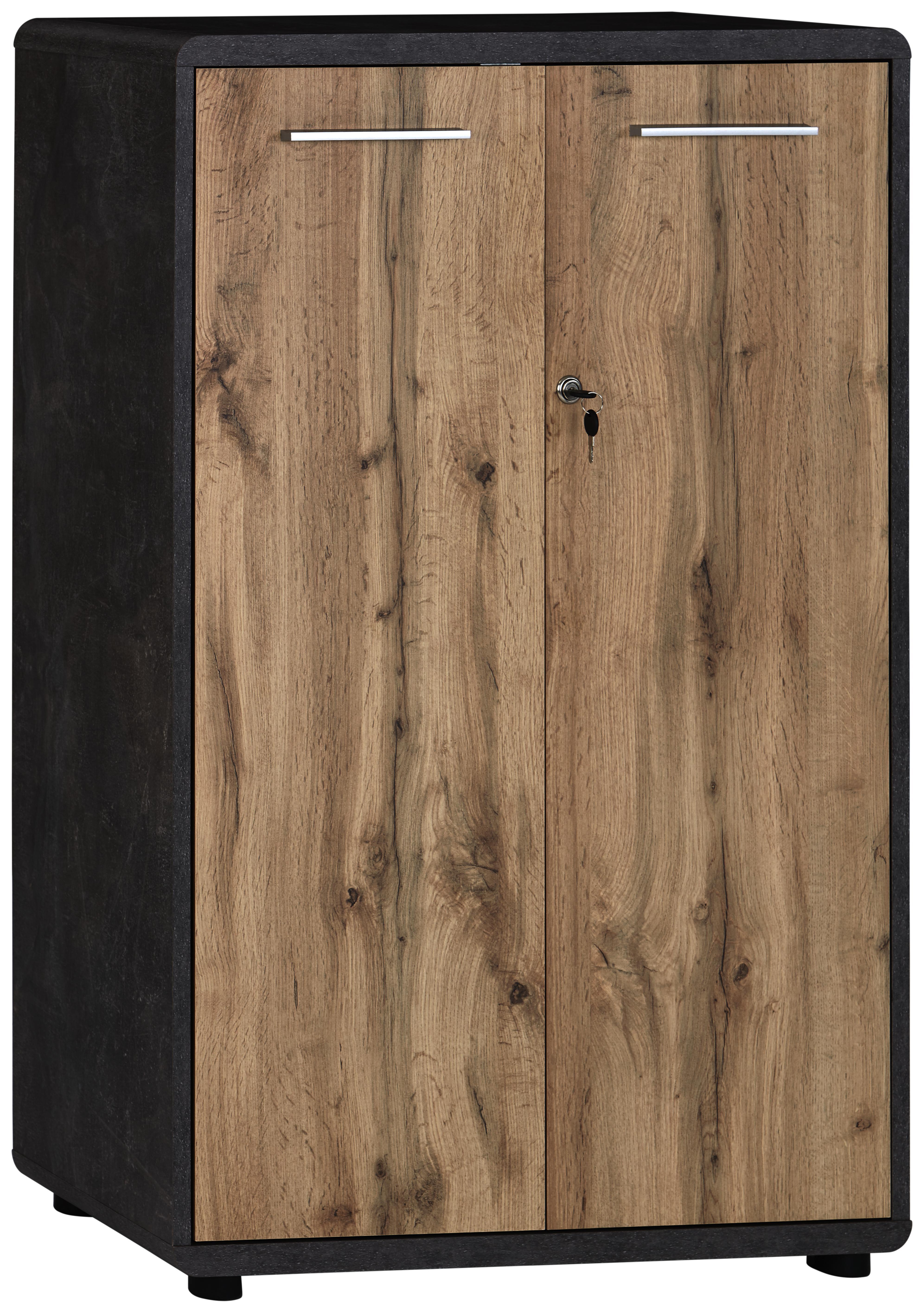 Aktenschrank in Betonoptik mit 2 Türen