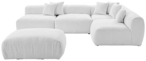 Ecksofa Bloom - Weiß, Trend, Textil (315/235cm) - Livetastic
