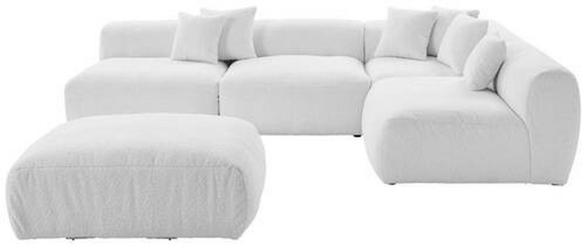 Ecksofa Bloom - Weiß, Trend, Textil (315/235cm) - Livetastic