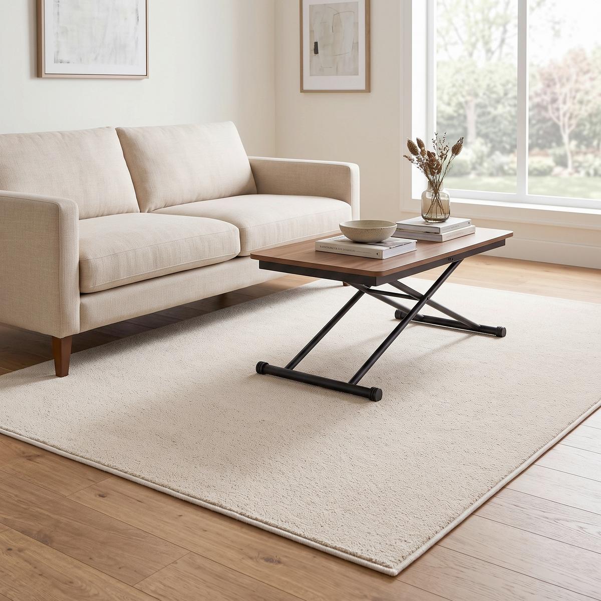 TKANÝ KOBEREC Susi 1, 150/220cm, krémová - krémová, Konventionell, textil (150/220cm) - Mömax