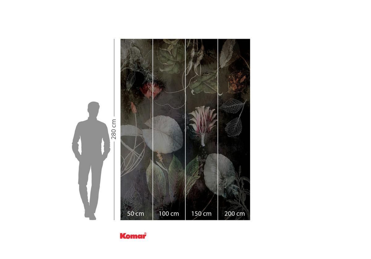 Fototapete Inx4-044 Night Flowers - Trend, Papier (200/280cm) - Komar