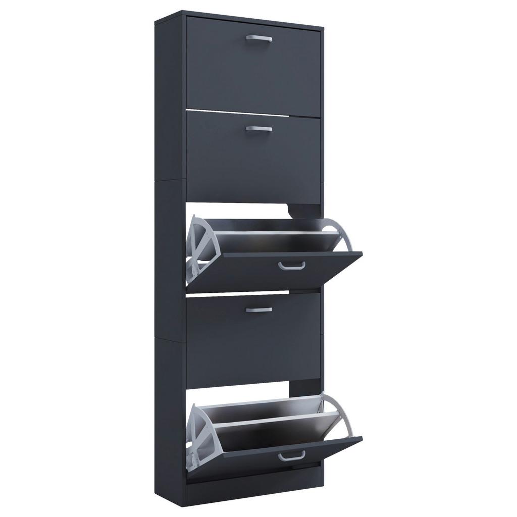 SCHUHSCHRANK Sipos Anthrazit B: 59 cm