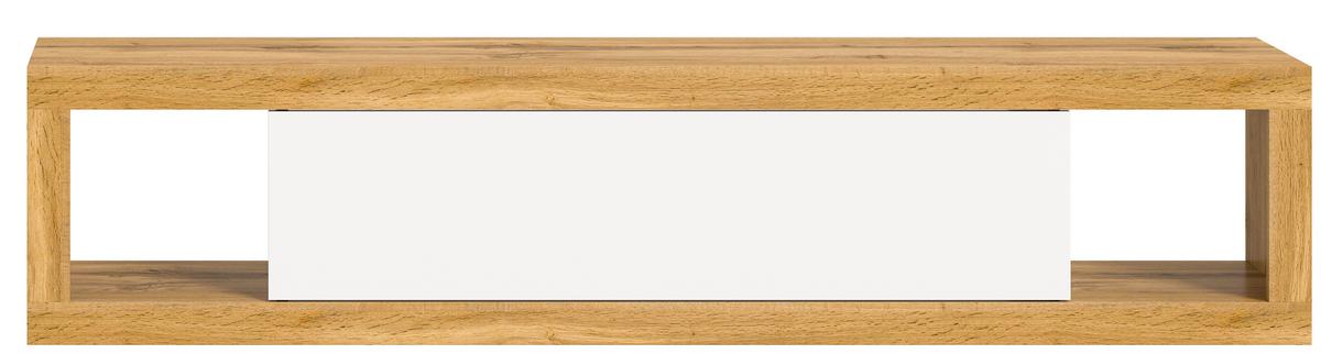 Lowboard Tango Weiß/eiche Dekor B:180cm - Eiche Wotan/Weiß, Design, Holzwerkstoff (180/39/30cm) - MID.YOU