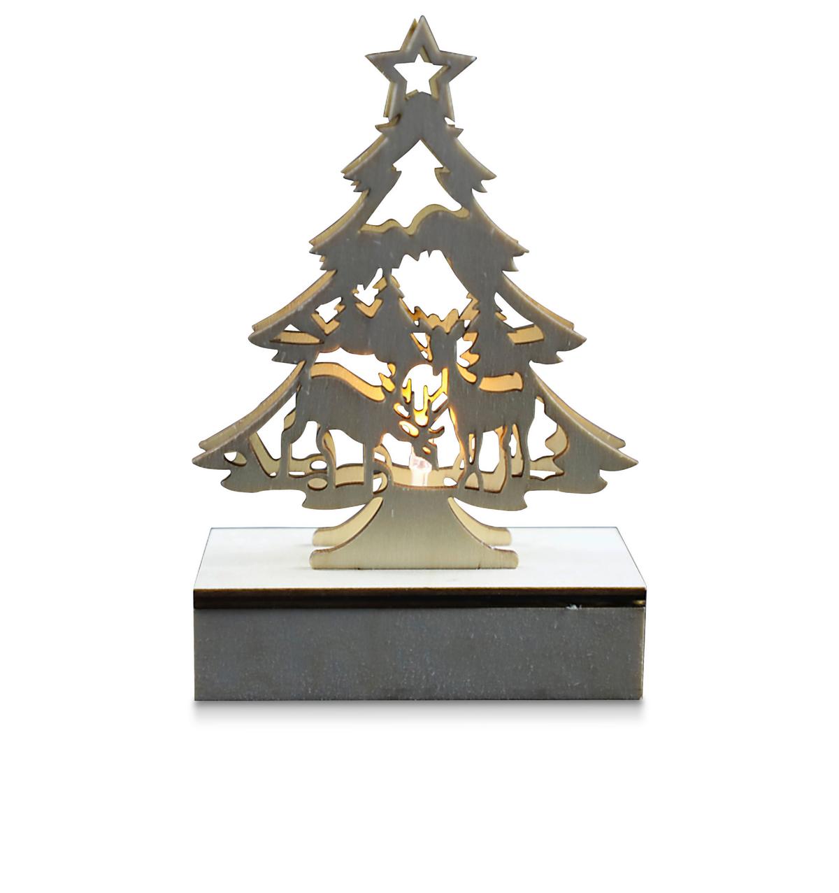 LED dekoračné svietidlo MELINO, D/Š/V: 10/4,5/15 cm - prírodná farba, Konventionell, drevo (10cm) - Modern Living
