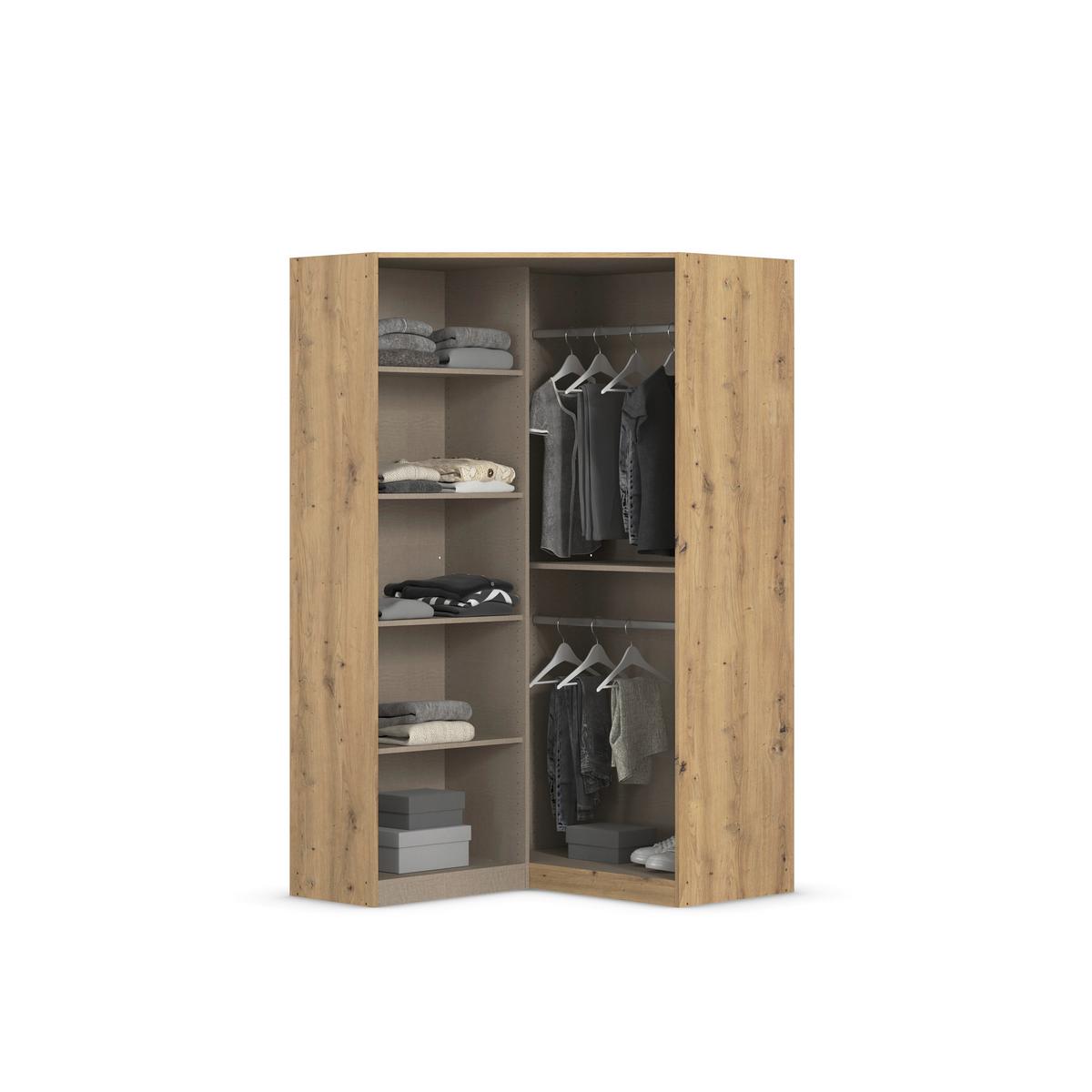 Eckkleiderschrank Costa Eiche Artisan Dekor - Eiche Artisan, MODERN, Holzwerkstoff (117/197/104cm) - Rauch Möbel