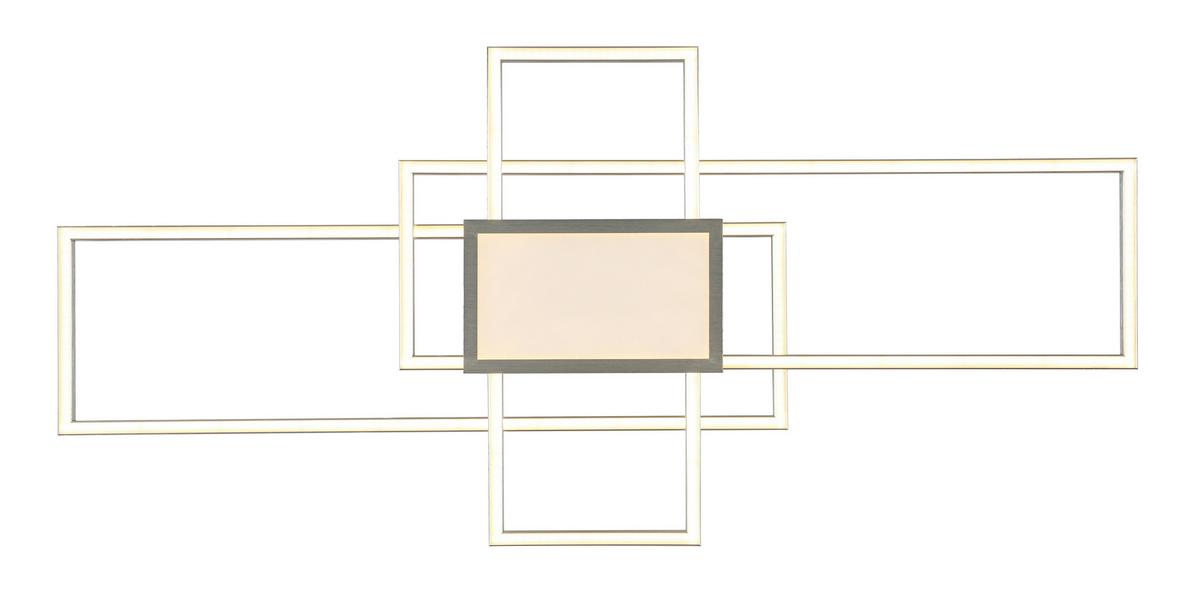 LED-Deckenleuchte Christina 50W 7000lm 3000-6000K dimmbar - Alufarben/Nickelfarben, Basics, Kunststoff/Metall (100/45,8/7,3cm) - Luca Bessoni