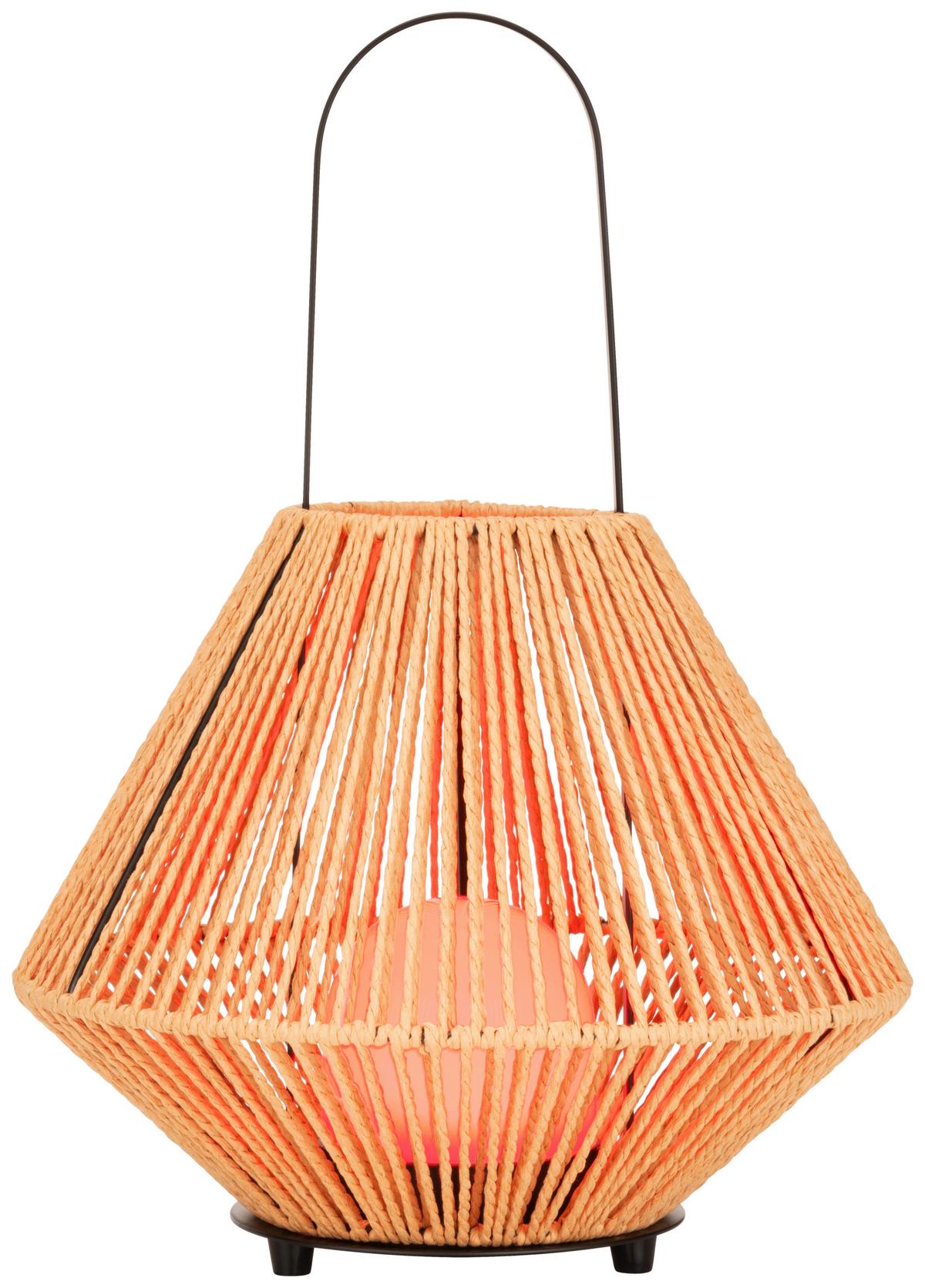 VONKAJŠIE LED SVIETIDLO NEWI - hnedá, Modern, kov/prírodné materiály (24/30cm) - Modern Living