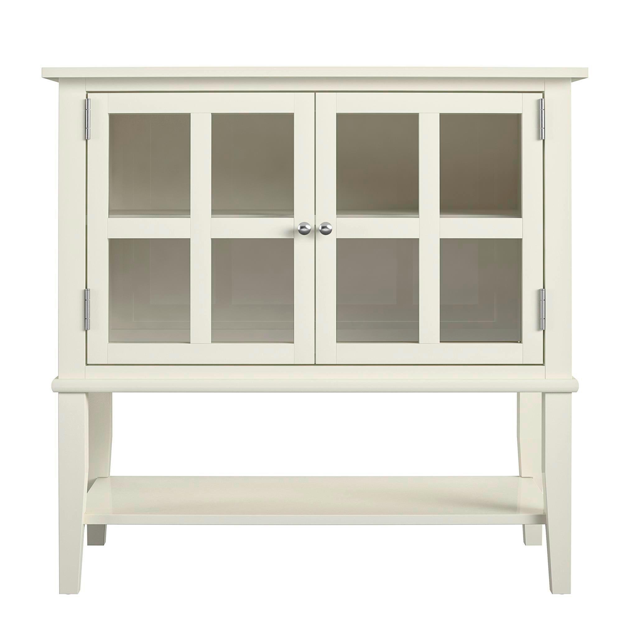 KOMMODE Franklin Weiß B: 80 cm - Weiß, Design, Glas/Holz (80/78/40cm) - MID.YOU