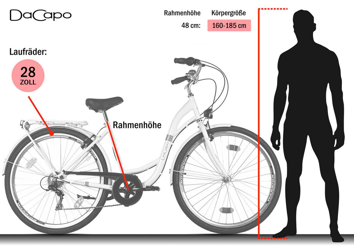 Trekkingrad Damen 28 Zoll - Weiß, LIFESTYLE, Metall (25/140/60cm)