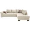 Eckschlafsofa Alvito Beige, S: 298x202 cm - Hellbraun/Beige, MODERN, Textil (298/202cm) - MID.YOU