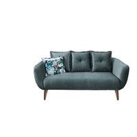 2,5-Sitzer Baggio Dblau B: 196 cm - Blau/Buchefarben, MODERN, Textil (196/94/103cm) - Livetastic