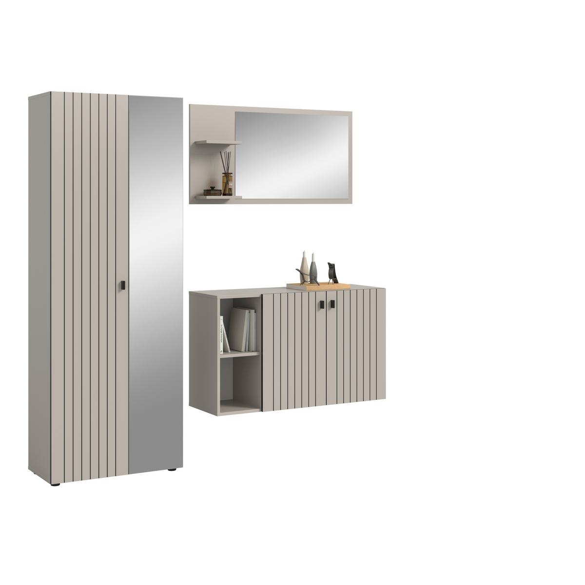 Garderobe Station Kaschmir B: 191cm - Kaschmir, Design, Holzwerkstoff (191/192/37cm) - MID.YOU