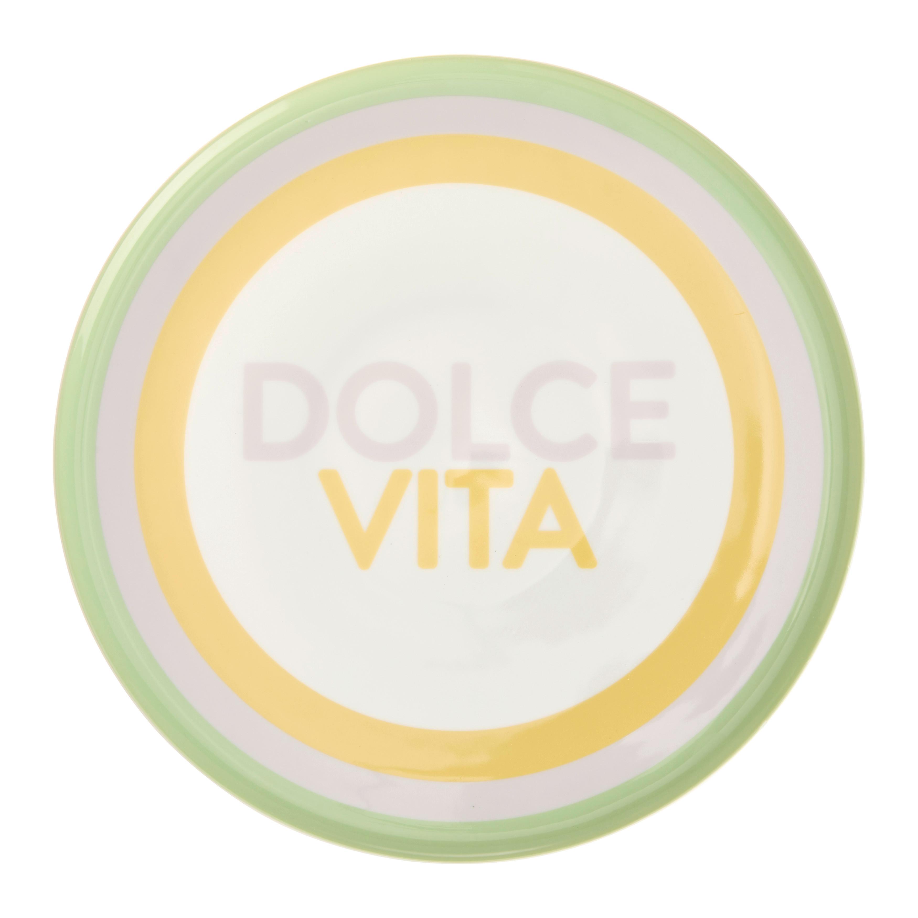 Talíř na pizzu CANDY COLORS - bílá/světle zelená, Moderní, keramika (31/2,4cm) - Mömax