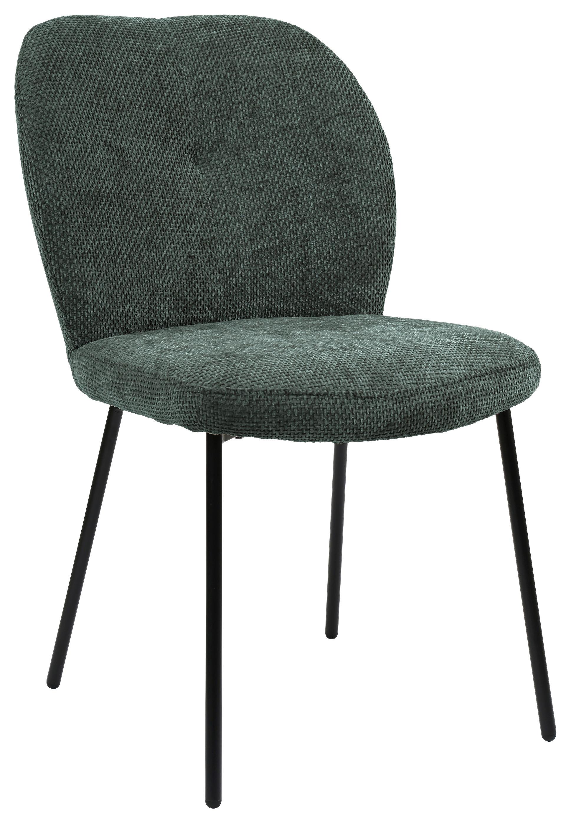 Židle Mara, zelená - černá/zelená, Lifestyle, kov/dřevo (52/87/64cm) - Mömax