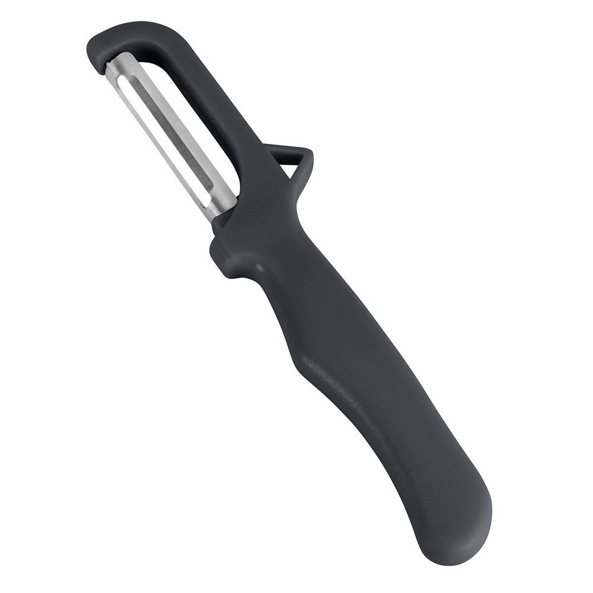 Sparschäler Marty Grau B/L: 3,8/18 cm - Edelstahlfarben, Basics, Metall (3,8/18cm) - Metaltex