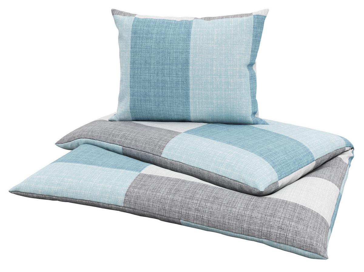 Ágyneműhuzat-garnitúra Ela Su - kék/szürke, Modern, textil - Luca Bessoni